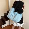 Lightweight and large-capacity denim tote bag women's new high-end single shoulder commuter underarm bag shopping bag