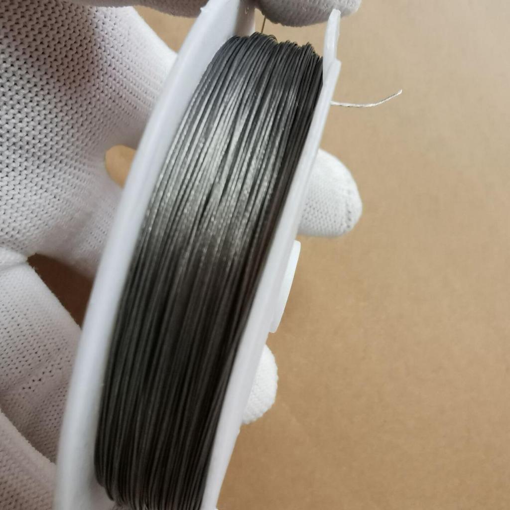 0.3mm Silver Gray Steel Wire Lead for Beading Buddha and Bodhi Beads, Customizable Lengths 10cm-20cm