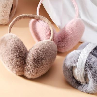 Cache-oreilles d'hiver pour femmes, protection des oreilles en peluche épaisse, coupe-vent, longueur réglable, pliable, antidérapant, pour les déplacements en plein air, le ski