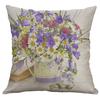 Vintage Flower Cotton Linen Cushion Cover Soft Decorative Pillow Case For Home Comfort