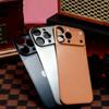 Custodia per Telefono con Retro in Metallo AG Opaco Ultra Sottile Per iPhone 16 15 14 13 Pro Max Adesivo Lucido Trasforma Istantaneamente la Cover 17