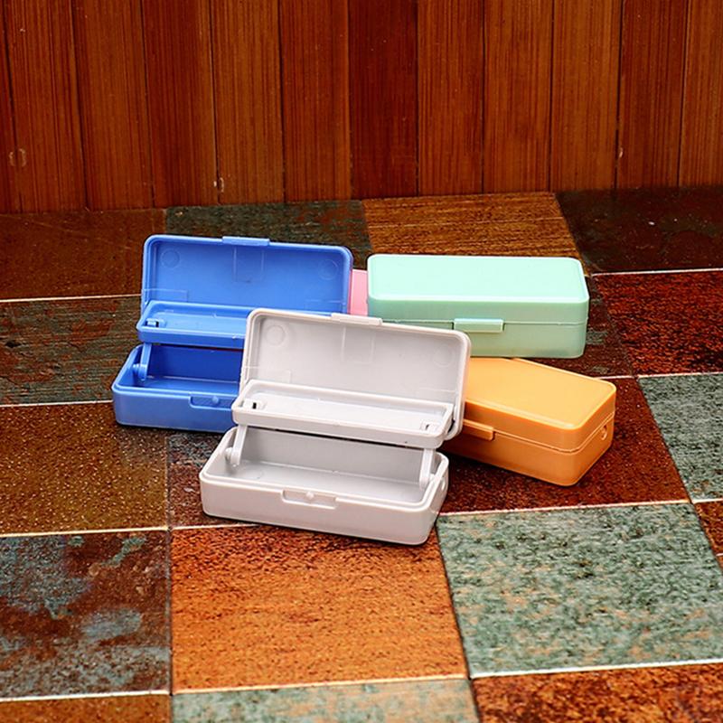 Plastic Simulated Scene Pencil Box Model Miniature Dollhouse Double-layer Pencil Case Pretend Toys Mini Stationery Box