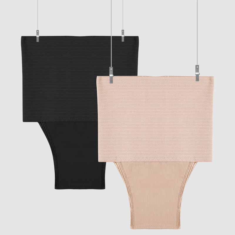 1/2 ks Dámská tanga Lingerie Shaper Pasový trenér Zeštíhlující bříško Spodní prádlo Kalhotky s vysokým pasem pro tvarování plochého bříška Elastické tvarovací prádlo