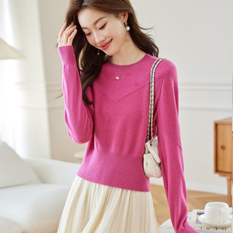 Women's 100% Merino Wool Cropped Knit Sweater