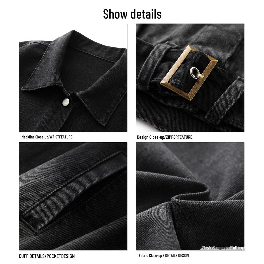 High Street Fashion Washed Denim Jacket – Stylish, Versatile, and Loose Fit
