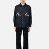 Evisu SS23 Wave Pattern Little Seagull Embroidered Denim Shirt Men Shirts Denim-Blue 2ESHTM3SJ111LFCT