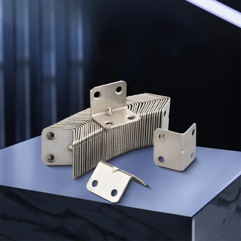 50/10PCS L-Shaped Universal Corner Bracket 90 Degree Right Angle Fixed Wood Furniture Bedframe Cabinet Home Hardware Accessories
