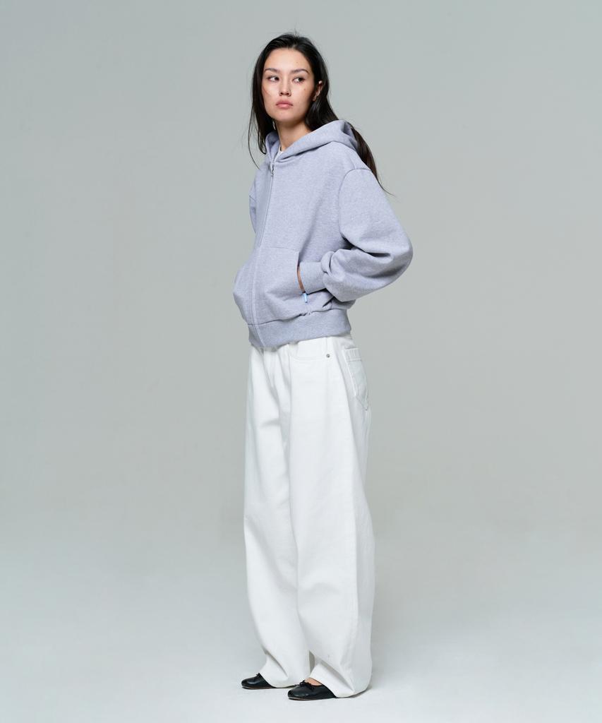 Era Unisex Era Oversized Hooded Zip-Up - Melange Gray