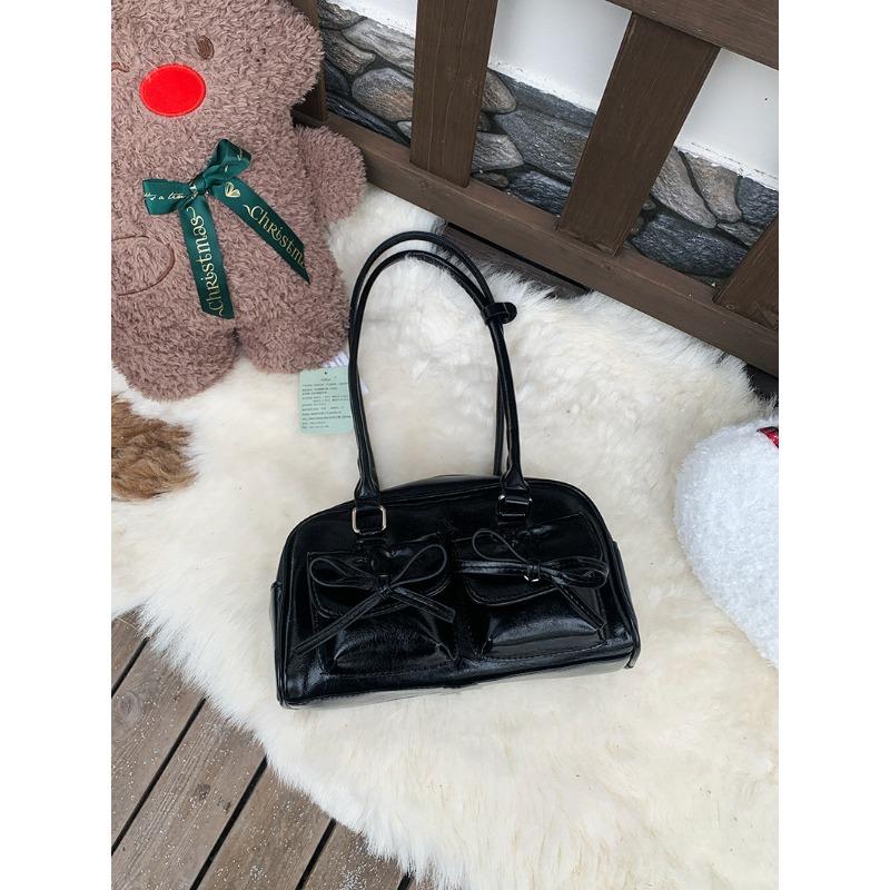 Bow Shoulder Underarm Bag Ladies Christmas Tote Pillow Bag Bowling Bag Stylish Commuter Bag