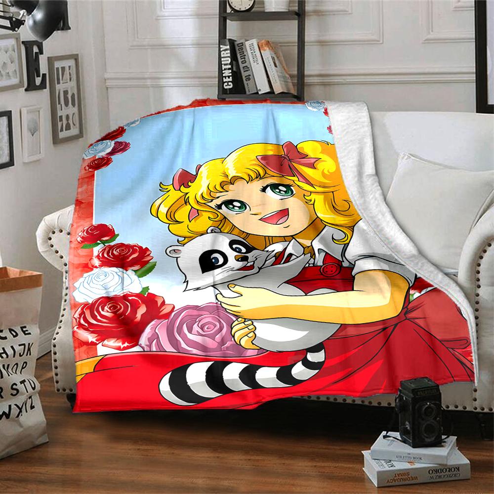 1pc Candy Candy2 Blanket, Gift, for Men and Women, Soft Blanket, Good for Sofa Bed Couch Travel, Lightweight Flannel Blanket