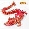 3D Printed Crystal Dragon Figurine with Movable Joints - Perfect Children's Birthday Gift