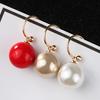 S Needle Natal Year Red Pearl Earrings Korean Temperament Simple Earrings Earrings Earrings Earrings Stud Earrings Women