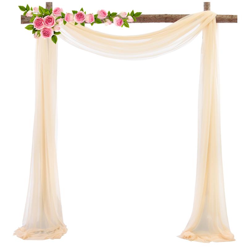 Chiffon Drapery Densed Stretch Yarn Wedding Arch Outdoor Background Draping Fabric Photography Props