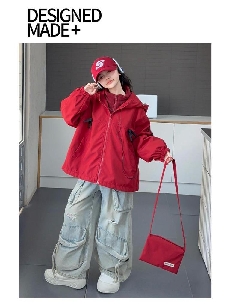 Kids' 3-in-1 Detachable Windbreaker 2025: Stylish Autumn/Winter Trench Coat for Girls