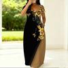 Plus Size Round Neck Short Sleeve Tunic Airy Dress For Summer Outdoor Stroll