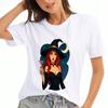 Halloween Vampire Ladies Cotton T Shirt, Premium Cotton Graphic Print, Durable, Casual Fashion. Without An Arm Gothic Castle Bat Design, Perfect For H