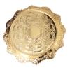 7.87 Inch Diameter Jewelry Tray Golden Finish Metal Fruit Plate Round Serving Tray  Party Serving