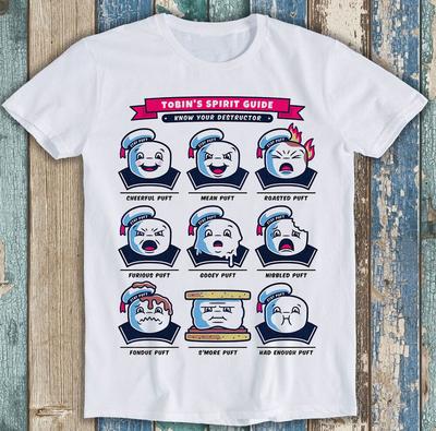 Stay Puft Ghostbusters Collage Film Cult Anni '80 Marshmellow Divertente Maglietta M1546