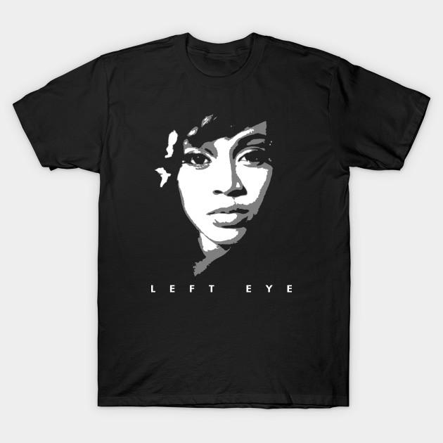 

Men Black Print T-shirt Left Eye - Portrait No-Cut Transfer Paper Print Cotton Tshirt 4XL чорний