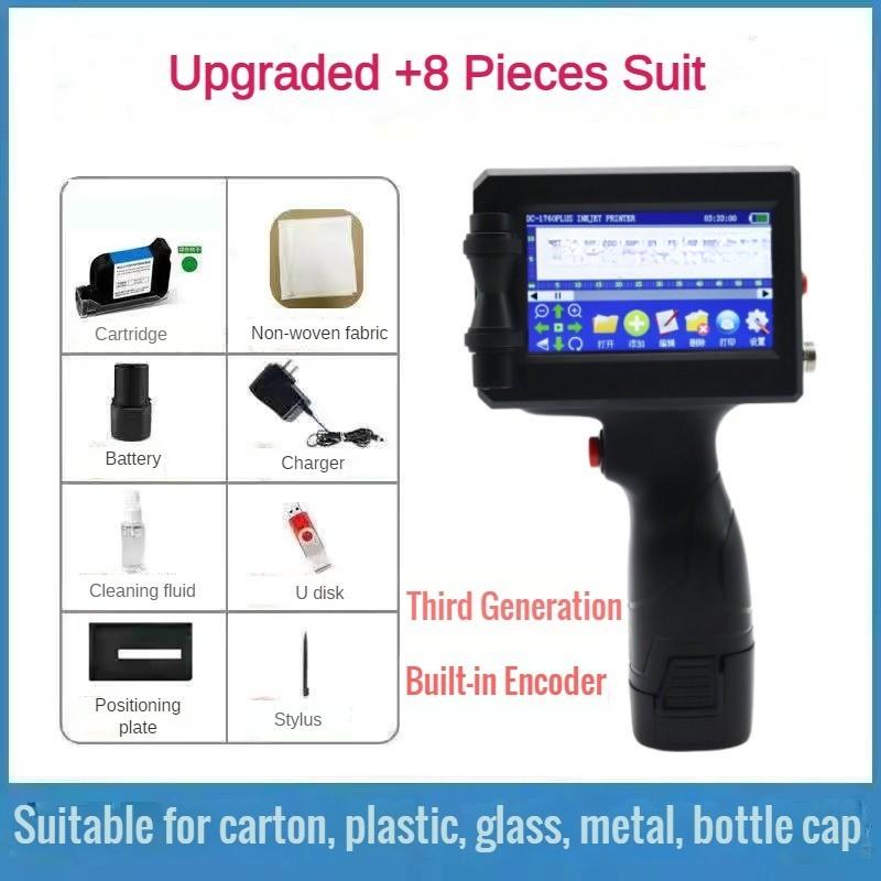 Intelligent Handheld Inkjet Printer Production Date Bottle Cap Digital Automatic Coding Machine Portable Label Machine