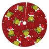 Christmas Tree Skirt,  Red & Green Merry Christmas Tree Skirt Collar, Soft  Xmas Holiday Decoration