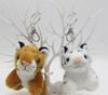 2s/lot 10cm cute animal Tiger stuffed pendant soft tiger plush toys Key chain
