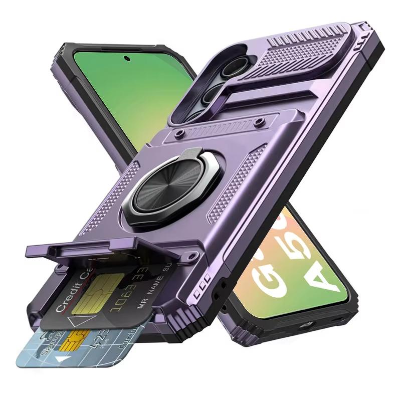 Magnetic Rotated Ring Kickstand Phone Cases For Samsung Galaxy A56 A36 A16 A55 A35 A15 A14 5G A26 Case Shockproof Wallet Cover