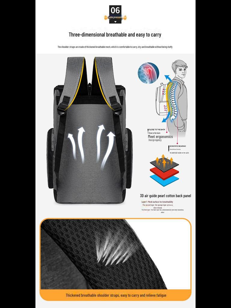 Großer Multifunktionsrucksack für Herren für Reisen, Uni und Business