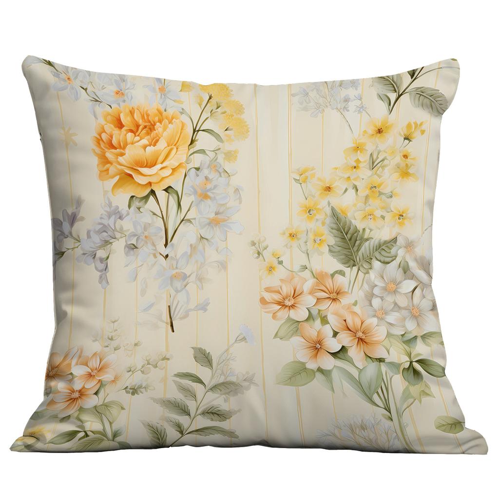 Ny Akvarell Pastoral Blommig Kuddfodral Hem Vardagsrum Soffa Kudde Kuddfodral Premium Hållbar Kvalitet