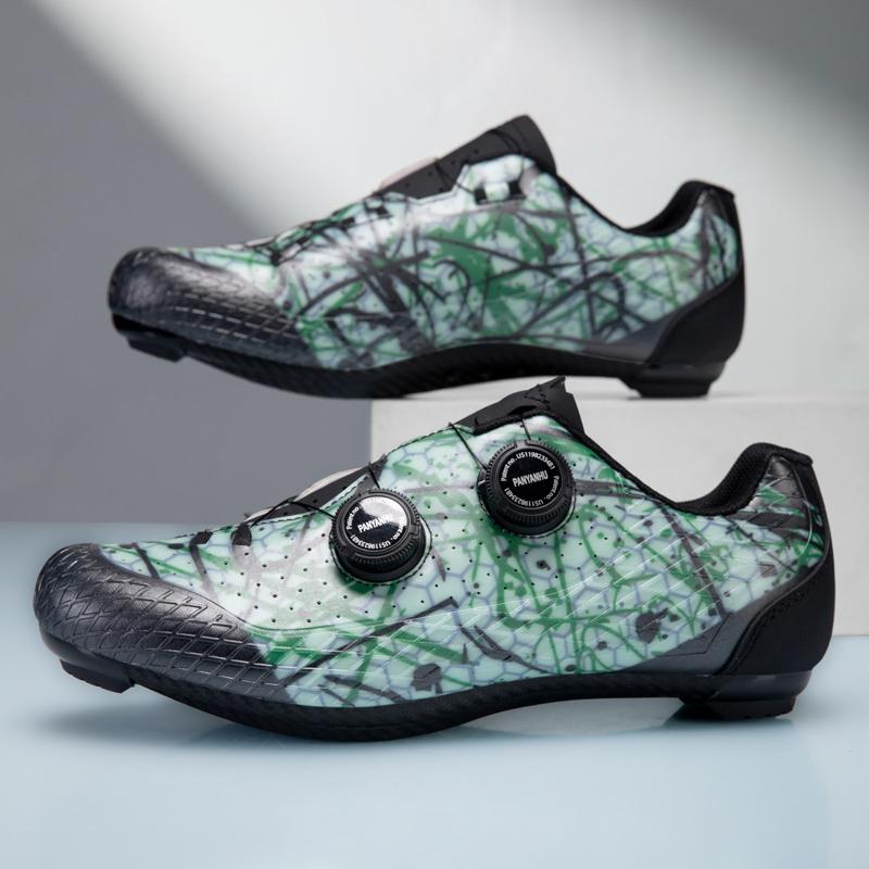 Sapatos Respiráveis SPD para Ciclismo de Estrada Para Homens Mulheres Sapatos de Bicicleta Com Fivela Rotativa Sapatos de Travamento Profissionais Para Bicicleta de Estrada Para Corrida & Uso Diário