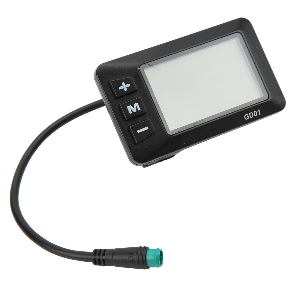 Displej na elektrické kolo 36V 48V LCD GD01 Displej 5kolíkový vodotěsný konektor pro řidítka 22,2 mm
