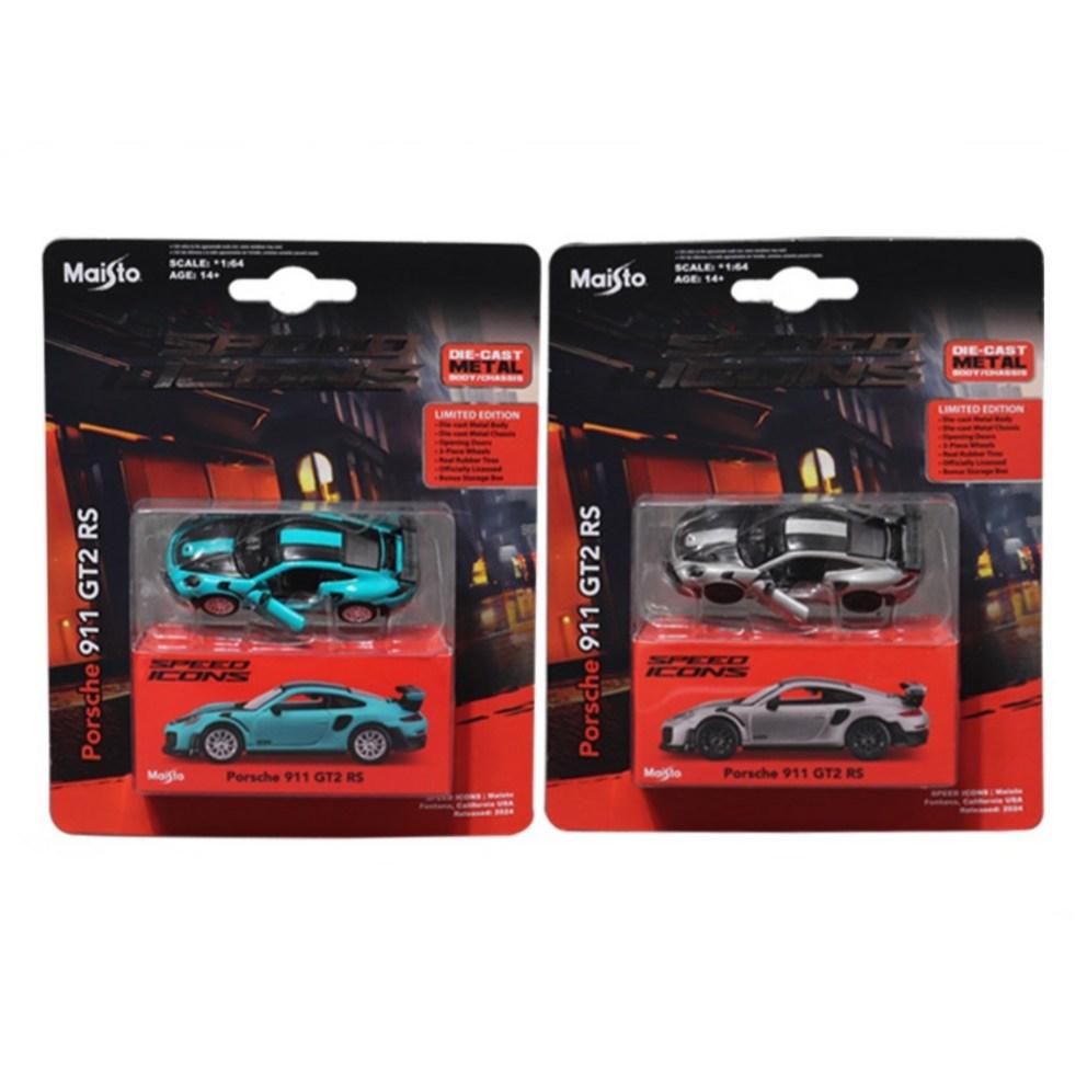 Maisto 1:64 Pictograme de Viteză Mașinuță Model Diecast Porsche 911 GT2 RS cu Uși Care Se Deschide, Argintiu