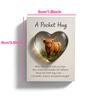 1pc Pocket Hug Highland Cow Keepsake Encouragement Card Heart Highland Cow Kindness Postcards Inspirational Kindness Cards Gifts