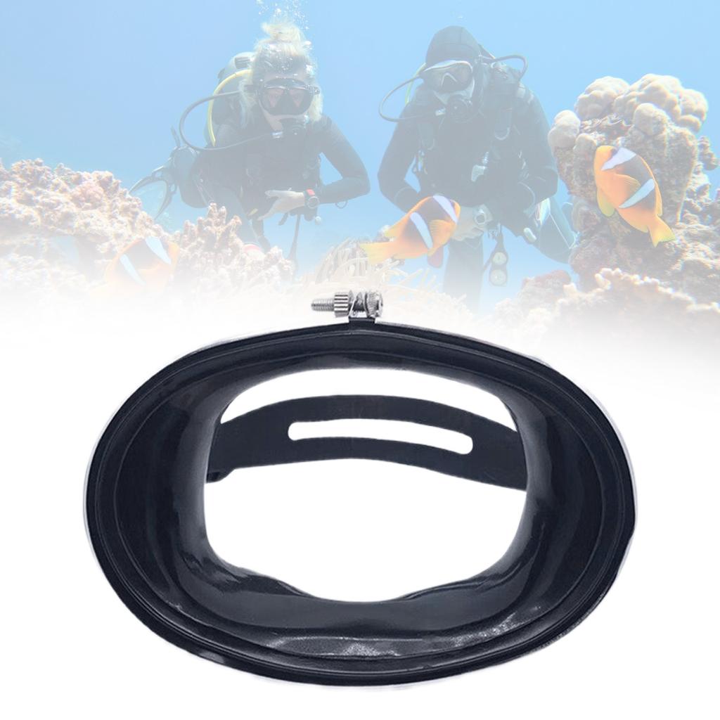 Oval Form Genomskinlig Panoramisk Goggles Läckagesäker Genomskinlig Vidvinkel Härdat Glas Snorkelmask Dykutrustning Hållbar