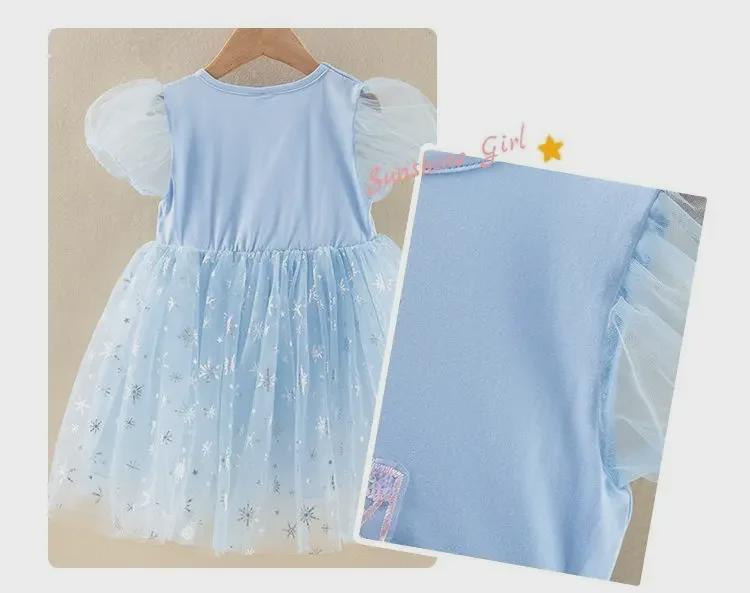 Elsa Princess Summer Dress: Frozen-inspired Tutu for Girls