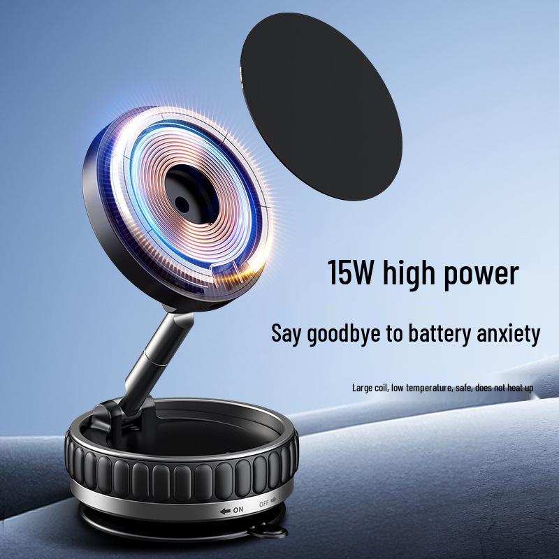 Magnetisches Kabelloses Autoladegerät mit MagSafe für Apple Handys - Schnellladefunktion & Navigation