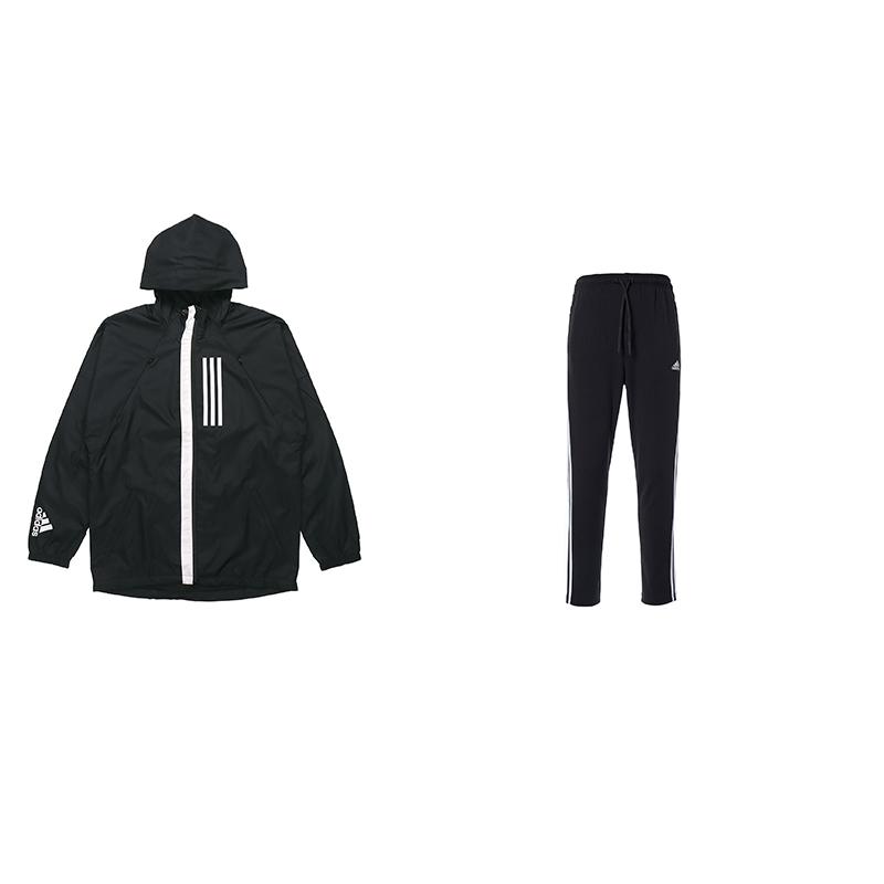 

Adidas Training Zip Long Sleeve Retro Knitted Tracksuit Unisex Tracksuit Black EK4624+FK6884 S