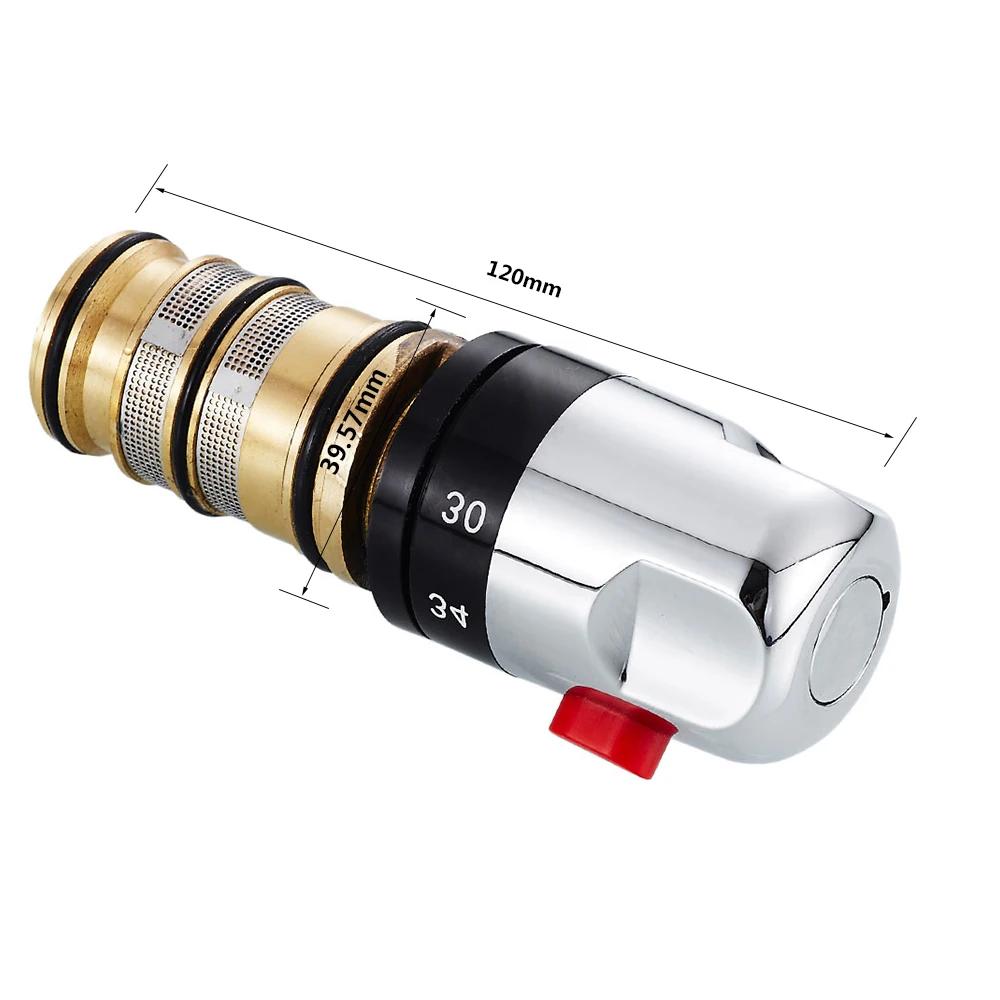 Thermostatic Mixing Valve Replacement Chrome Modern Constant Temperature Anti Scald Cartridge Valve for Bath Shower Mixer Tap