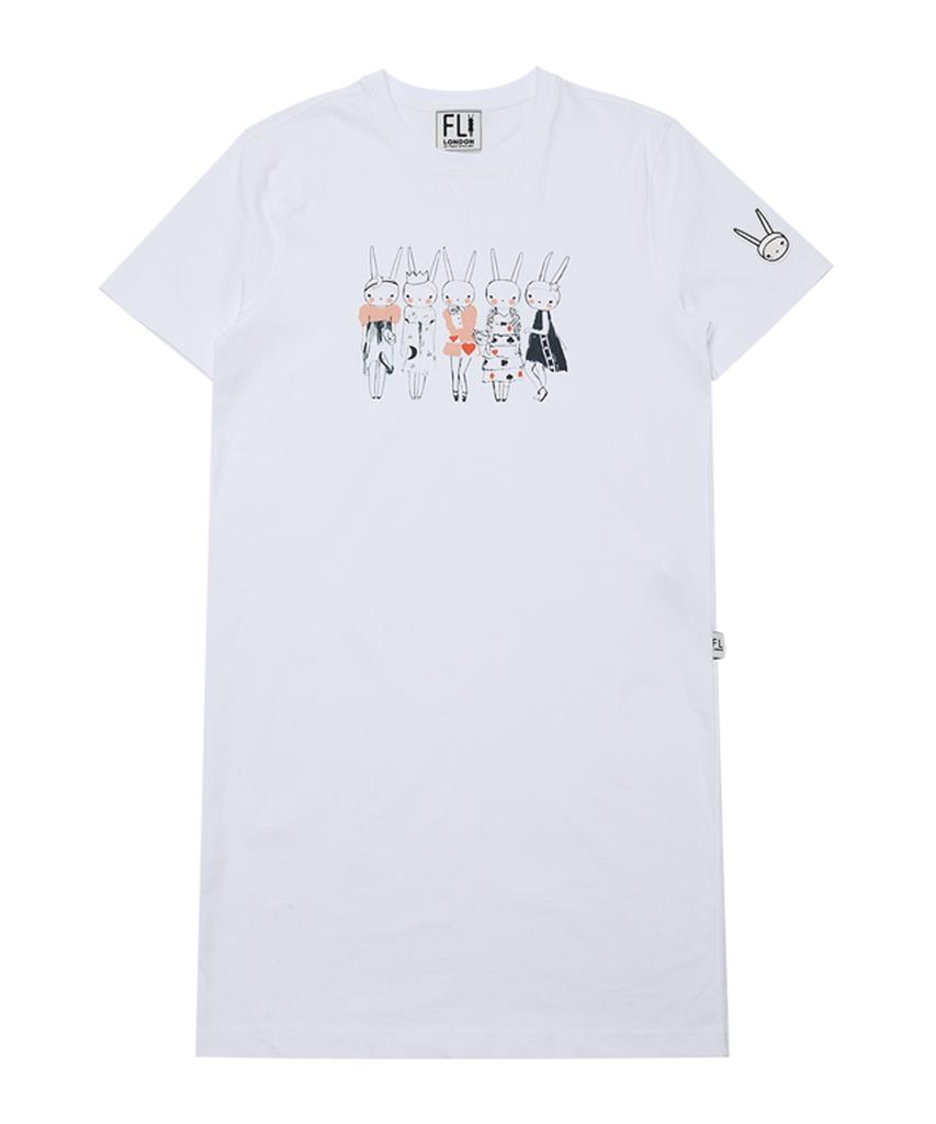 Pipilapin Daily Outfit Drawing T-Shirt Dress/Fs7Wo71W4 Pink