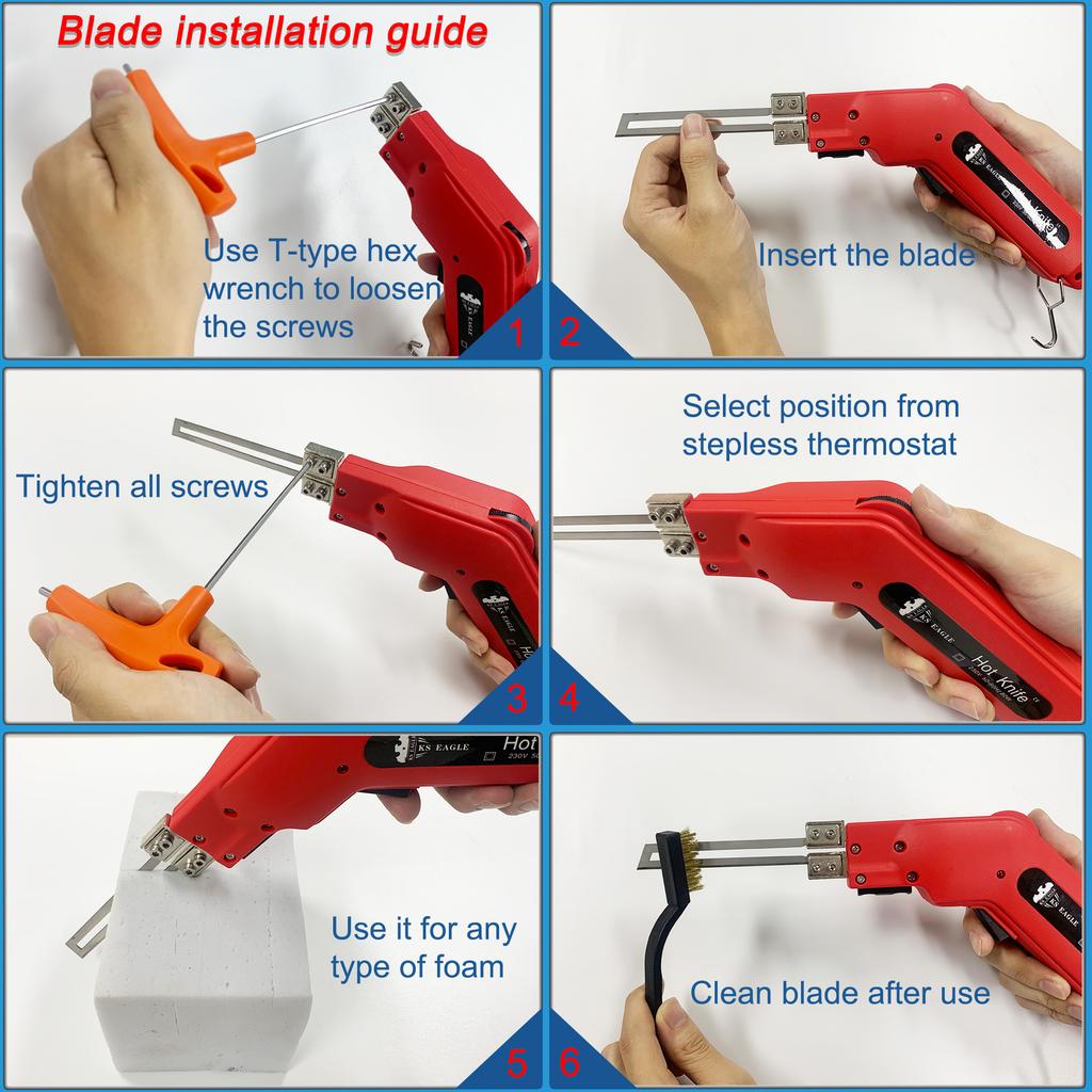 Electric Foam Cutter Hot Knife Tools Adjust Temperature Styrofoam Cutting Machine Hot Knife Non-Woven Fabric Rope Cutter Knife