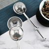 Hervidor de Té Infusor de Té de Hojas Sueltas Bola de Té de Acero Inoxidable con Colador de Malla Fina y Mango Largo Retráctil Infusor de Té Reutilizable para Té de Hierbas Negro