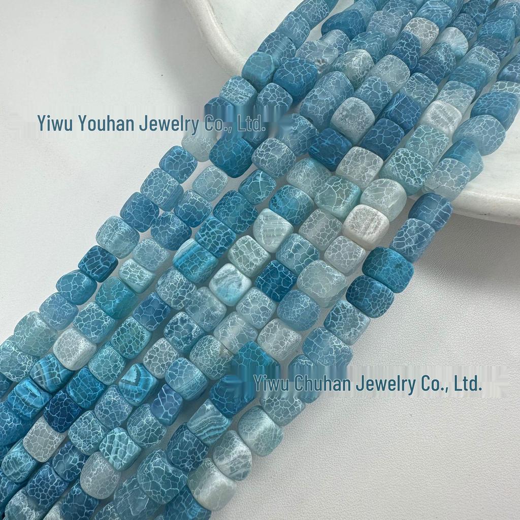 Square Weathered Sugar Cube Stone Beads - DIY Bracelet & Jewelry Accessories