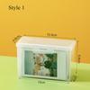Transparent Rectangular Plastic Storage Box Organizer Stickers Box Desktop Container Washi Tape Stickers Box Art Case Stationery