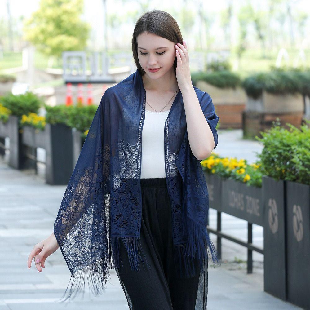 Shawl For Female Cheongsam Shawl Neckerchief Wraps Lace Scarf Bride Shawl Women Scarf Beach Yarn