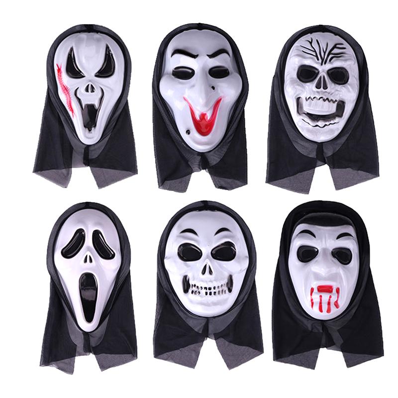 Realistyczny film Straszny duch Maska Halloween Straszna maska diabła Trzymaj język na zewnątrz Kask Horror Demon Cosplay Party Kostium Rekwizyty