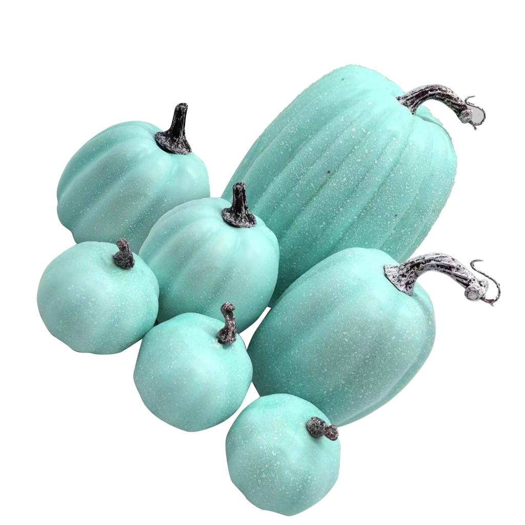 7 Pcs Artificial Pumpkin Cute Lifelike Foam Pumpkins for Autumn Holiday Decor