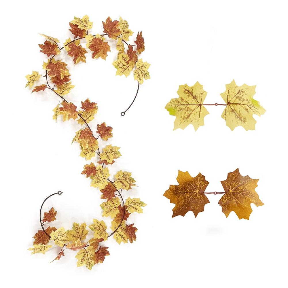 DIY Craft Artificial Maple Leaf Garland Hanging Vine Fall Foliage Garland Indoor Winding Decor
