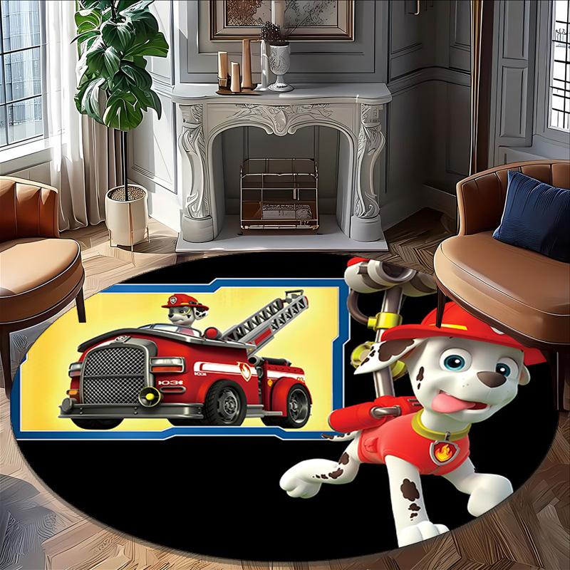 1pc Paw17 Carpet, Round Rug, Comfortable, Suitable for Entryways, Living Rooms, Office, And Bedrooms, Christmas Decoration
