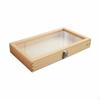 Scatola di Legno con Coperchio Trasparente Costruzione in Legno Contenitore per Gioielli Multiuso per Collezionisti, Appassionati,