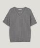 Teuwi Terril Cable V-Sleeve Short Sleeve Knit